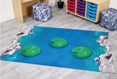 10 Lily Pads Mats + River Floor Mat-Furniture, Mats & Rugs, Multi-Colour, Rugs, Stepping Stones, Willowbrook-Learning SPACE