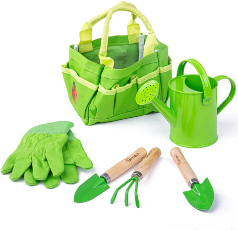 Gardening Small Tote Bag with Tools Childrens-Bigjigs Toys, Calmer Classrooms, Forest School & Outdoor Garden Equipment, Garden Game, Helps With, Messy Play, Pollination Grant, Seasons, Sensory Garden, Spring, Stock, Toy Garden Tools-Learning SPACE