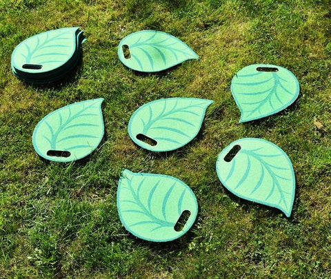 Leaf Sit Pads - Set of 16-Calmer Classrooms, Classroom Packs, Forest School & Outdoor Garden Equipment, Garden Game, Helps With, Nature Learning Environment, Nature Sensory Room, Nurture Room, Playground Equipment, Sensory Flooring, Sensory Garden, Sit Mats, Stock, World & Nature-Learning SPACE