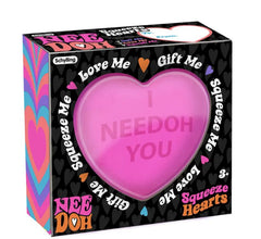 Needoh Squeeze Heart Fidget Squish Toy-Featured, Fidget, Squishing Fidget, Stress Relief-Learning SPACE
