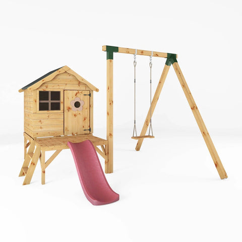 Snug Playhouse - Optional Tower With Slide or Activity Set-Forest School & Outdoor Garden Equipment, Mercia Garden Products, Play Houses, Playground Equipment, Playhouses-Tower & Activity Set-No Install-Learning SPACE