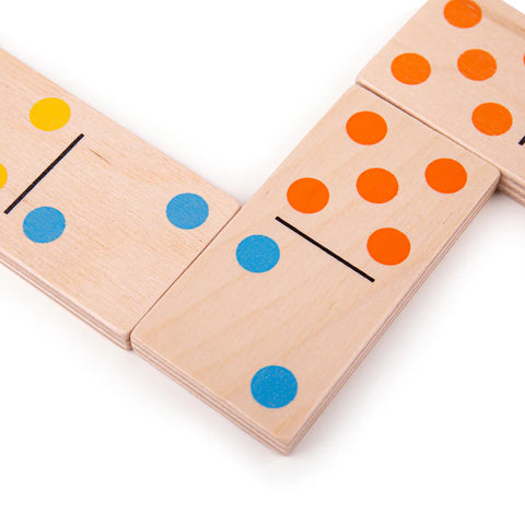 Jumbo Dominoes Wooden Children's Game-Bigjigs Toys, Dyscalculia, Neuro Diversity, Stock, Table Top & Family Games, Teen Games, Wooden Toys-Learning SPACE