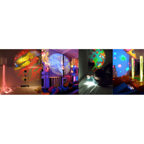Aura Projector Set - With 2 Wheels and Bracket-[OPTI] Kinetics, Additional Need, Additional Support, AllSensory, Autism, Calming and Relaxation, Chill Out Area, Helps With, Mindfulness, Neuro Diversity, PSHE, Rainbow Theme Sensory Room, Sensory Projectors, Stress Relief, Teenage Projectors, Underwater Sensory Room, Visual Sensory Toys-Learning SPACE