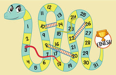 Board Game Snakes and Ladders Decals for Furniture-Games & Toys, Wall & Ceiling Stickers-50x32 cm-Learning SPACE