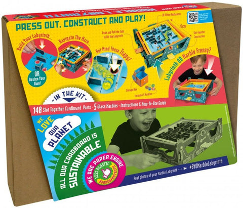 Eco-Friendly Build Your Own Paper Marble Labyrinth Kit-Additional Need, Arts & Crafts, Craft Activities & Kits, Eco Friendly, Engineering & Construction, Fine Motor Skills, Games & Toys, Gifts for 8+, Helps With, Learning Activity Kits, Paper Engine, Primary Games & Toys, S.T.E.M, Technology & Design, Teen Games-Learning SPACE