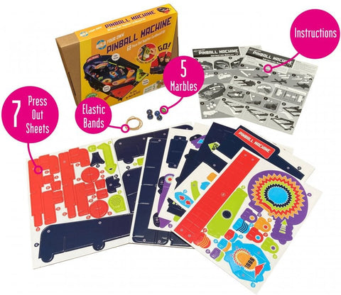 Eco-Friendly Build Your Own Paper Pinball Machine Kit-Additional Need, Arts & Crafts, Cause & Effect Toys, Craft Activities & Kits, Eco Friendly, Engineering & Construction, Fine Motor Skills, Games & Toys, Gifts for 8+, Helps With, Learning Activity Kits, Paper Engine, S.T.E.M, Table Top & Family Games, Technology & Design, Teen Games-Learning SPACE