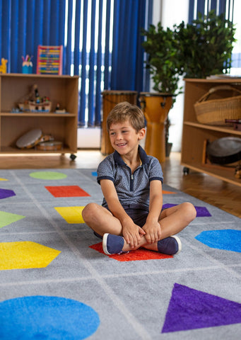 Geometric Shapes 3x3m Carpet-Kit For Kids, Mats & Rugs, Placement Carpets, Rugs, Shape & Space & Measure, Square-Learning SPACE