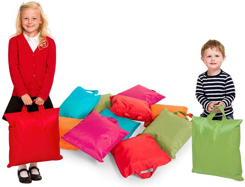 Grab & Go Cushions - Pack of 10-Bean Bags & Cushions, Cushions, Eden Learning Spaces, Mats, Multi-Colour, Nurture Room, Sit Mats, Stock-Learning SPACE