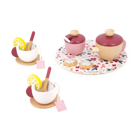 Wooden Pretend Play Tea Set - Janod Twist Tea Set-Early years Games & Toys, Imaginative Play, Janod Toys, Kitchens & Shops & School, Play Kitchen Accessories, Pretend play, Primary Games & Toys, Wooden Toys-Learning SPACE