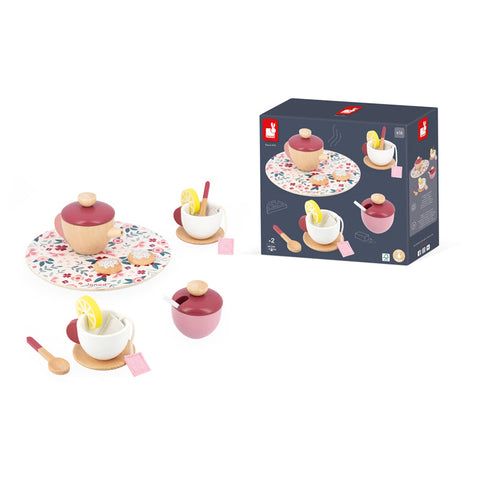 Wooden Pretend Play Tea Set - Janod Twist Tea Set-Early years Games & Toys, Imaginative Play, Janod Toys, Kitchens & Shops & School, Play Kitchen Accessories, Pretend play, Primary Games & Toys, Wooden Toys-Learning SPACE
