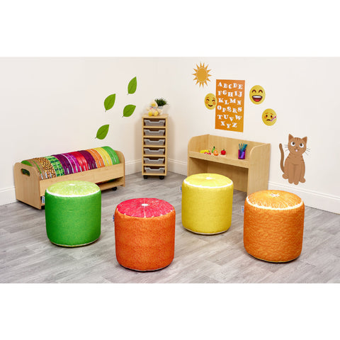 Large Citrus Fruit Pod Seats-Furniture, Padded Seating, Seating, Willowbrook-Learning SPACE