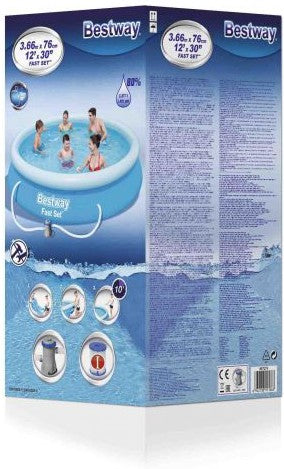 Large Fast Set Pool (12ft)-Pool, Water & Sand Toys-Bestway, Featured, Seasons, Stock, Summer, Swimming Pools-Learning SPACE