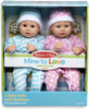 Mine to Love Twins Luke & Lucy Dolls-Dolls & Doll Houses, Gifts For 2-3 Years Old, Imaginative Play, Nurture Room, Stock-Learning SPACE