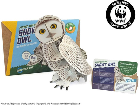 Eco-Friendly Mini Build Your Own Paper Snowy Owl Kit-Arts & Crafts-Additional Need, Arts & Crafts, Craft Activities & Kits, Eco Friendly, Engineering & Construction, Fine Motor Skills, Gifts for 8+, Helps With, Learning Activity Kits, Paper Engine, S.T.E.M, Technology & Design, World & Nature-Learning SPACE