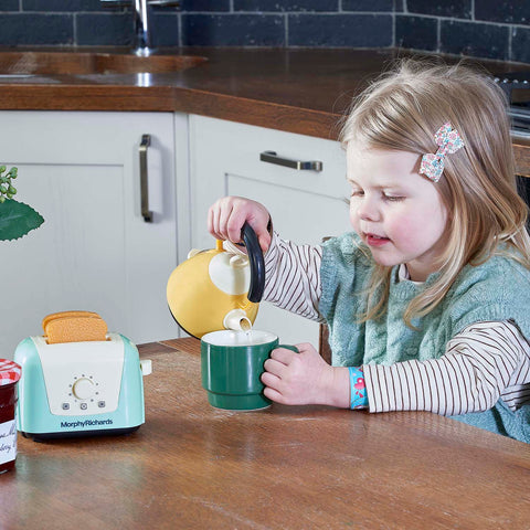 Morphy Richards Toaster & Kettle Set - Play Pretend-Calmer Classrooms, Casdon Toys, Gifts For 2-3 Years Old, Helps With, Imaginative Play, Kitchens & Shops & School, Life Skills, Play Kitchen Accessories, Pretend play, Strength & Co-Ordination-Learning SPACE