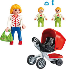Playmobil® Mother with Twin Stroller Toy-Calming and Relaxation, Helps With, Imaginative Play, Playmobil, Small World-Learning SPACE