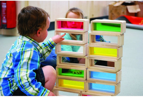 Rainbow Bricks - Pk36-AllSensory, Building Blocks, Engineering & Construction, Farms & Construction, Helps With, Imaginative Play, Light Box Accessories, Nurture Room, S.T.E.M, Sensory Seeking, Stacking Toys & Sorting Toys, Stock, TickiT, Visual Sensory Toys-Learning SPACE