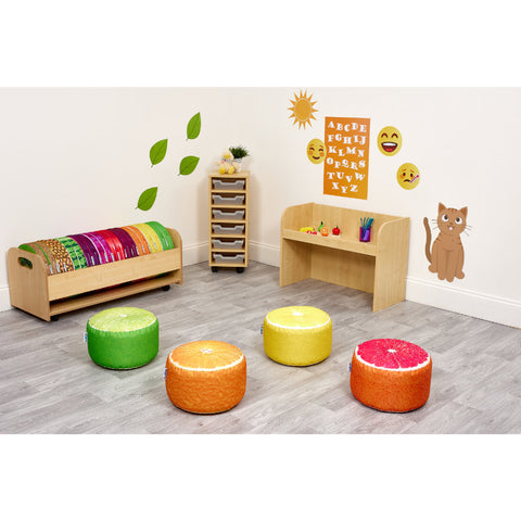 Small Citrus Fruit Pod Seats-Furniture, Padded Seating, Seating, Willowbrook-Learning SPACE