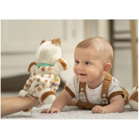 Sophie la girafe - Sweety Sophie Hand Puppet Comforter Baby Gift-Stuffed Toys-AllSensory, Baby Sensory Toys, Baby Soft Toys, Comfort Toys, Gifts for 0-3 Months, Gifts For 3-6 Months, Imaginative Play, Puppets & Theatres & Story Sets, Sophie la girafe-Learning SPACE