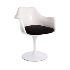 Tulip Eero Saarinen Style Arm Chair-Matrix Group, Movement Chairs & Accessories, Nurture Room, Seating, Sensory Room Furniture-White & Black-Learning SPACE
