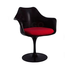 Tulip Eero Saarinen Style Arm Chair-Matrix Group, Movement Chairs & Accessories, Nurture Room, Seating, Sensory Room Furniture-Black & Red-Learning SPACE