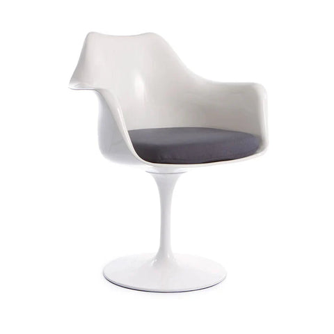 Tulip Eero Saarinen Style Arm Chair-Matrix Group, Movement Chairs & Accessories, Nurture Room, Seating, Sensory Room Furniture-White & Grey-Learning SPACE
