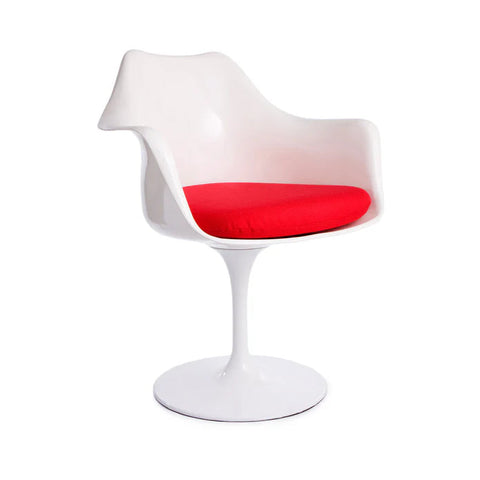 Tulip Eero Saarinen Style Arm Chair-Matrix Group, Movement Chairs & Accessories, Nurture Room, Seating, Sensory Room Furniture-White & Red-Learning SPACE