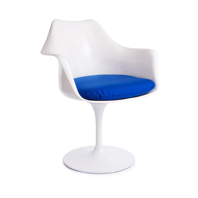 Tulip Eero Saarinen Style Arm Chair-Matrix Group, Movement Chairs & Accessories, Nurture Room, Seating, Sensory Room Furniture-White & Blue-Learning SPACE