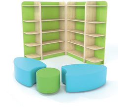 KubbyClass® Reading Corner - Set C-Furniture, Library Furniture, Willowbrook-With Seating-Learning SPACE
