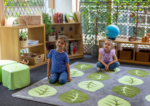 Natural World™ Carved Placement 2x2m Carpet-Kit For Kids, Mats & Rugs, Nature Sensory Room, Neutral Colour, Placement Carpets, Rugs, Square-Learning SPACE