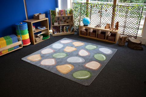 Natural World™ Carved Placement 2x2m Carpet-Kit For Kids, Mats & Rugs, Nature Sensory Room, Neutral Colour, Placement Carpets, Rugs, Square-Learning SPACE